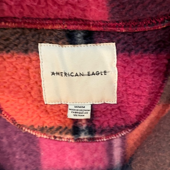 American Eagle Outfitters Pink and Orange Fleece Pullover - Picture 10 of 10